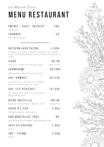 Menu La Maison Terre Page 2