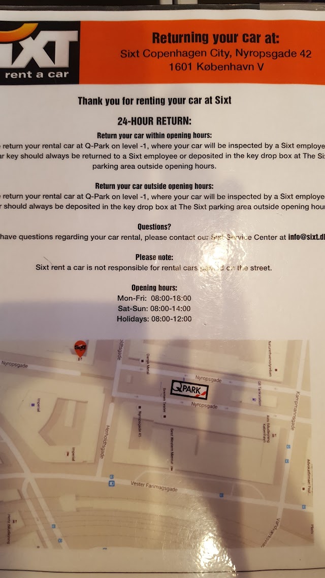 Sixt Biludlejning - København Centrum