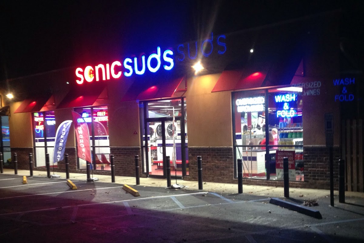 Clean laundry equipment at Sonic Suds Laundromat of Hawthorne in Paterson, NJ