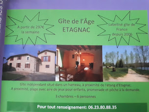 Photo n°1 de Gîte de l'âge Etagnac à Étagnac (Lodge)