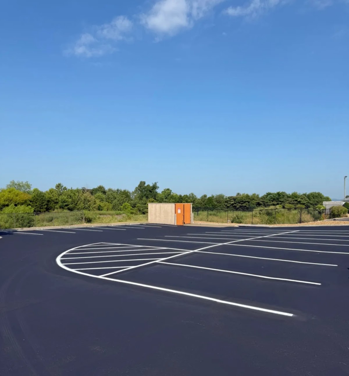 Worn parking lot