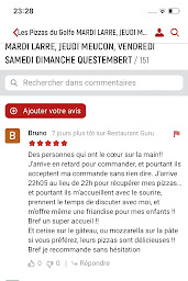 Photo n°10 de Les Pizzas du Golfe MARDI LARRE, JEUDI MEUCON, VENDREDI SAMEDI DIMANCHE QUESTEMBERT à Le Cours (Pizzas à emporter)