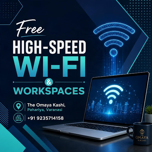 Work and travel seamlessly in Varanasi! 💻⚡ The Omaya Kashi Homestay provides ultra-fast free Wi-F… post image