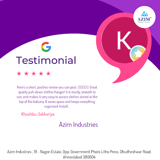 Khushbu Jakhariya's experience at Azim Industries in Ahmedabad was exceptional! She loved our inn…