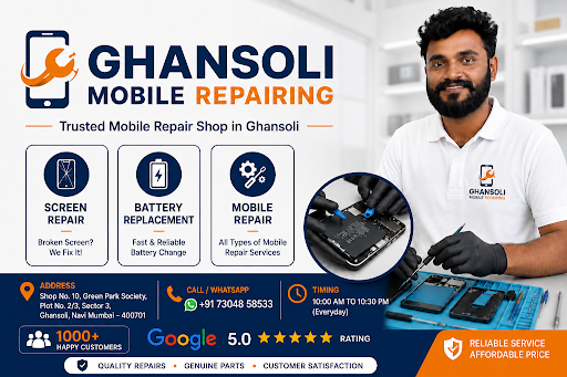 Looking for the Best Mobile Repair Shop in Ghansoli? Ghansoli Mobile Repairing offers Fast, Trust…
