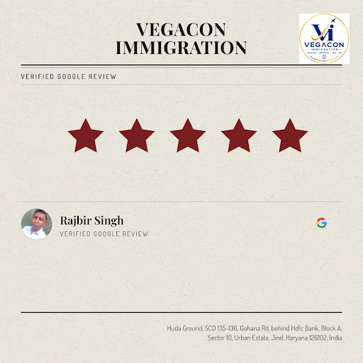 Rajbir Singh from Jind was thrilled with the exceptional service at Vegacon Immigration. With the… post image