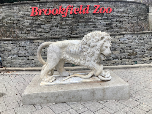 Brookfield Zoo Welcome Sign and Statue - Thumbnail