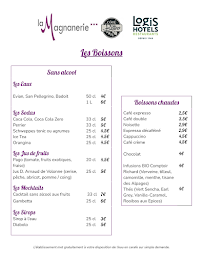 Menu Logis Hôtel la Magnanerie, Côté Bistro Page 2
