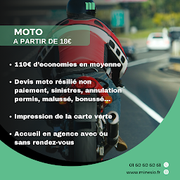Photo n°12 de GROUPE MINESIO / Assurances - Crédits - Conseils - Cartes grise à Pontault-Combault (Compagnie d'assurance moto)