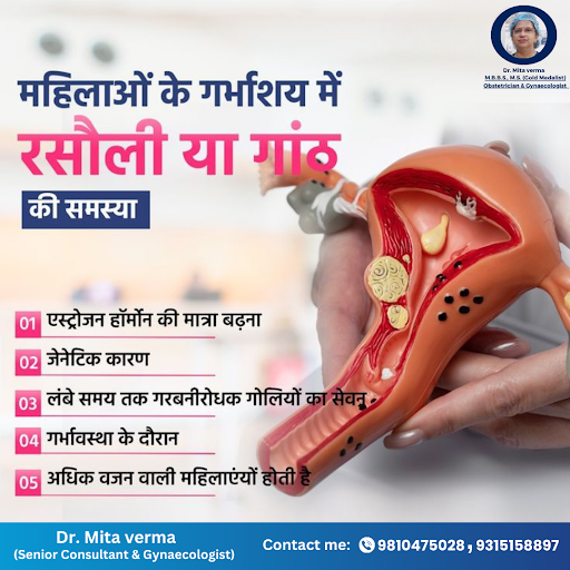 गर्भाशय में रसौली, गर्भाशय की गांठ, फाइब्रॉइड्स का इलाज, Dr Mita Verma स्त्री रोग विशेषज्ञ, महिला… post image