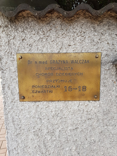 Ciudzińska-Walczak Grażyna, dr nauk med. Spec. chorób dziecięcych. Gabinet