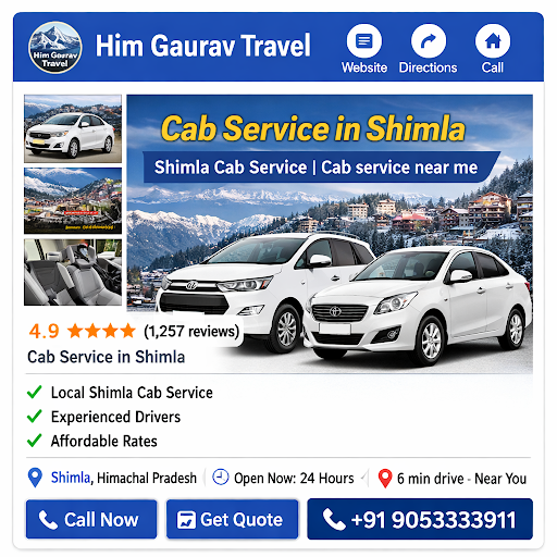 🚖 Reliable Cab Service in Shimla – Him Gaurav Travel 🚖 post image