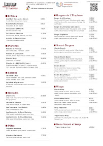 Menu L'Emphase Page 5