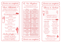 Menu Joséphine Page 1