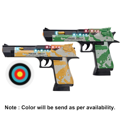 Light And Sound Police Army Style Pistol Gun | Toy Gun for Kids | Desert Eagle Pistol Toy Gun | T… post image