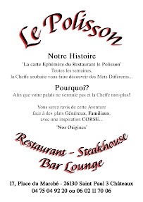 Menu Restaurant Le Polisson, Steakhouse, Bar Lounge Page 7