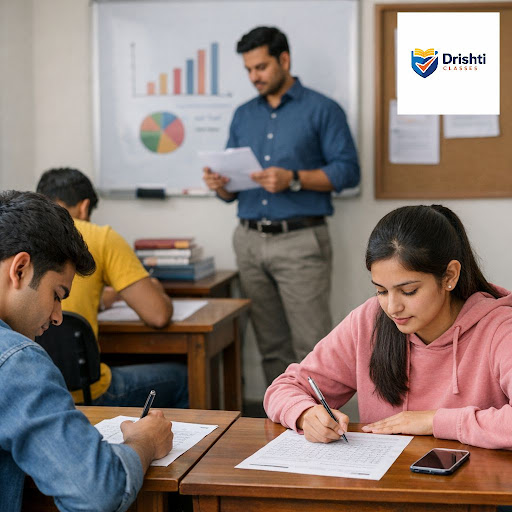 Regular practice is the secret to cracking tough government exams. At Drishti Classes in Mehta Na…