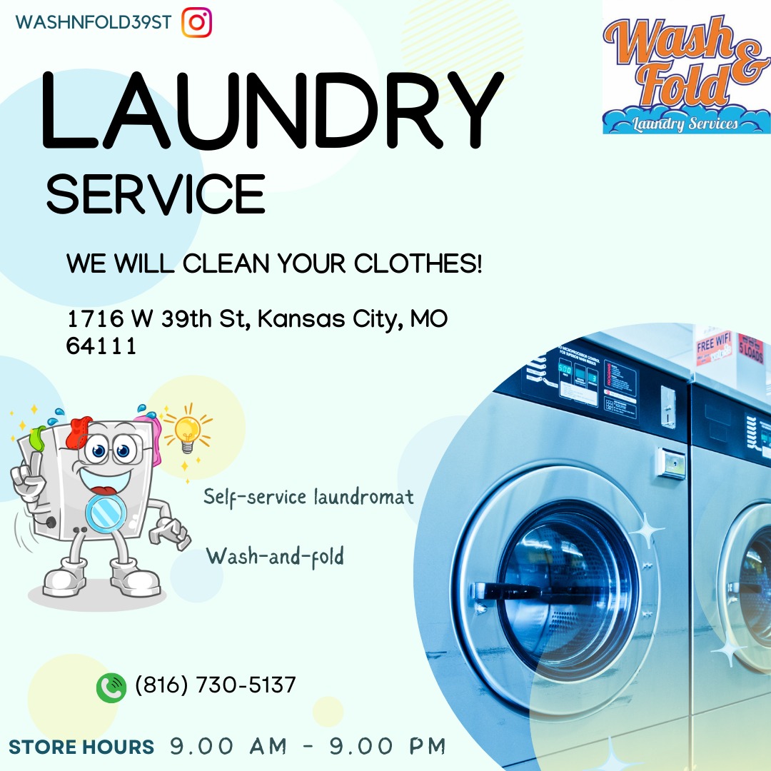 Clean laundry equipment at Wash & Fold in Kansas City, MO