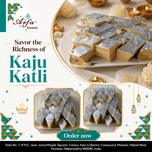 Discover delicious Kaju Katli at New Arfa Sweets, your trusted candy shop near me. Enjoy authenti… post image