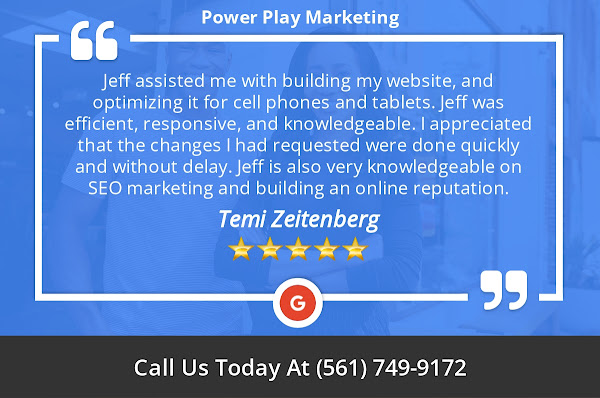 5-star review for digital marketing services in Delray Beach, Florida