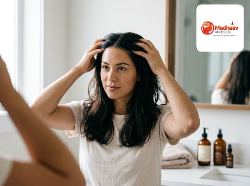 A healthy scalp is the foundation for strong, beautiful hair. At Madhaav Aaesthetic and Cure vibe… post image