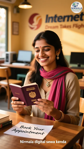 Get your passport renewed with ease! Nirmala Digital Sewa Kendra, Gandhinagar's most loved passpo… post image