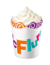 MC Flurry Base Vanille Coulis Fraise Caramel Chocolat Topping Oreo Kitkat Daim Speculoos