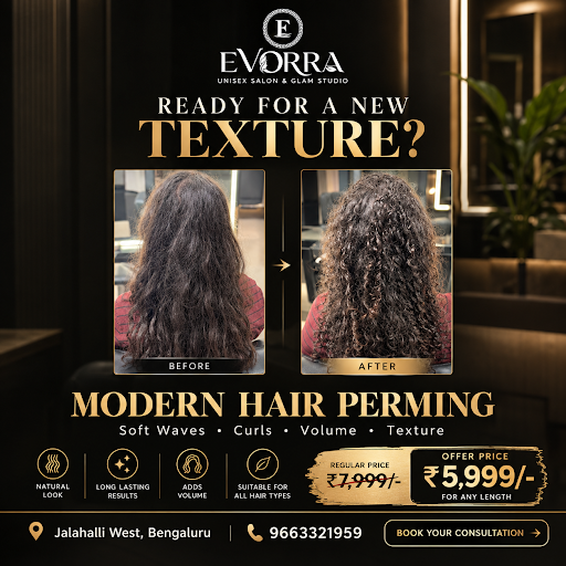 Thinking about getting a hair perm? Discover professional hair perming at EVORRA Unisex Salon, Ja… post image