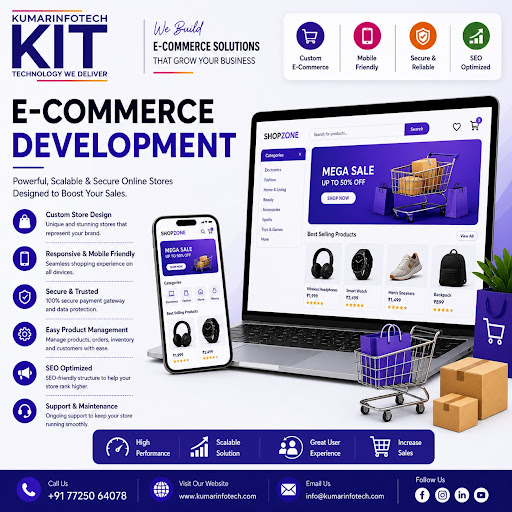 Grow your business online with professional E-Commerce Website Development Services from Kumarinf…