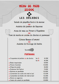 Menu LES ARCADES Page 9