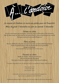 Menu A l'Ardoise Page 1