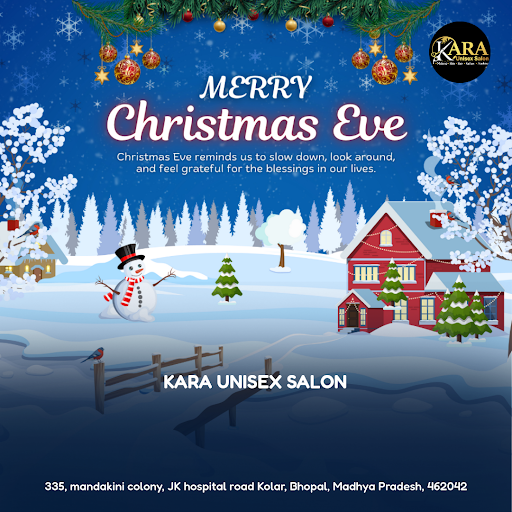 As Christmas Eve approaches, get ready to sparkle at Kara Unisex Salon, Bhopal's best makeup acad…
