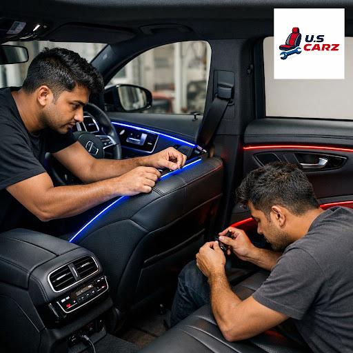 Transform your drive with elegant ambient lighting installation from U.S Carz Accessories in Dodd… post image