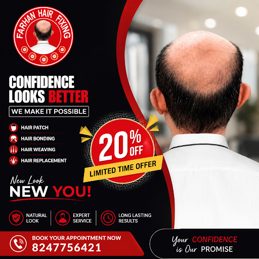 Get **20% OFF** on selected hair fixing services at Farhan Hair Fixing, Hyderabad. We offer profe… post image
