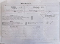 Menu Pizzeria de la Grande Plage Page 1