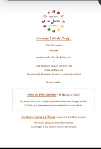 Menu au jardin de Montblanc Page 1