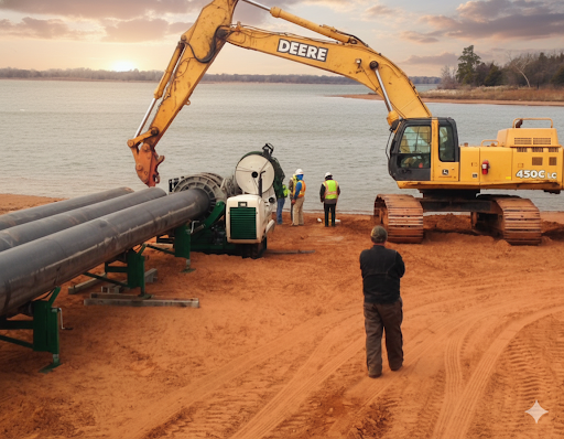 Licensed directional boring for HVAC contractors Oklahoma at work in Oklahoma