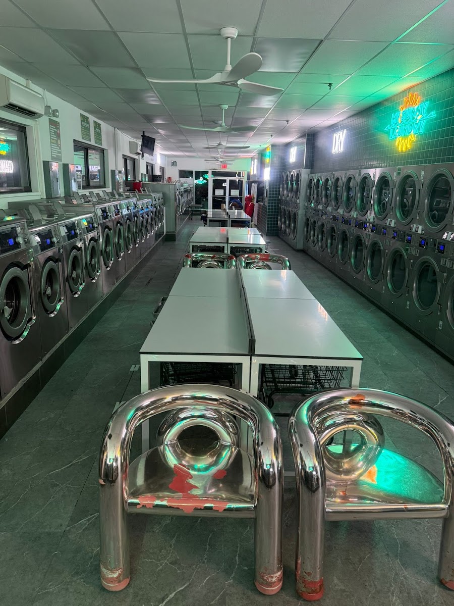 Self-service laundry at My Sunny Laundry, New York City, NY