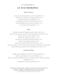 Menu Le bistronomic Page 1
