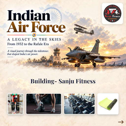Building- Sanju Fitness honors Indian Air Force Day by promoting strength, discipline, and resili… post image