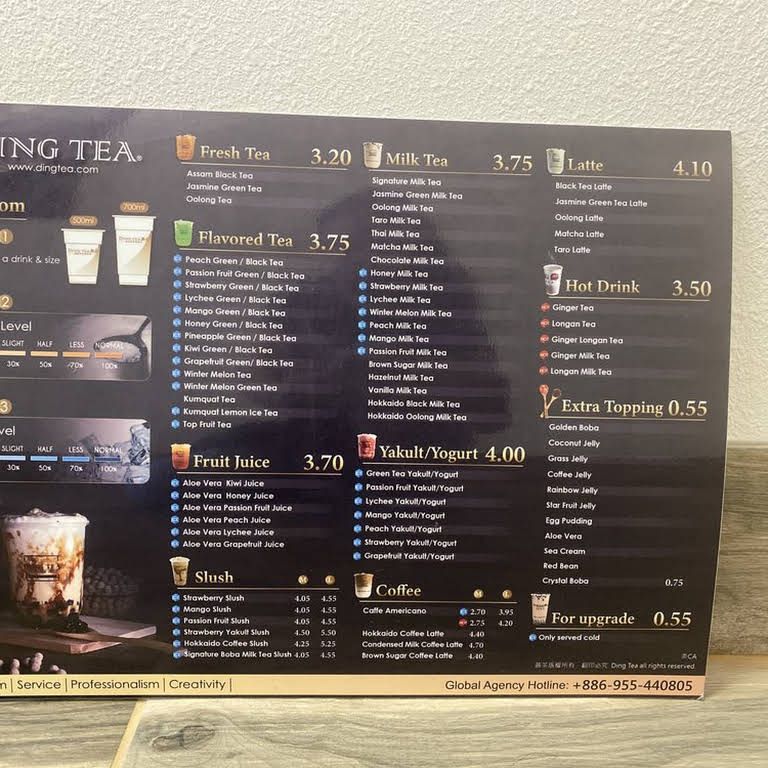 Ding Tea's Menu: Prices and Deliver - Doordash