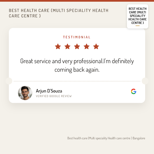 Arjun D'Souza, a satisfied patient from Bengaluru, raves about his exceptional experience at Best… post image