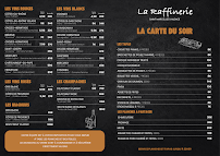 Menu La Raffinerie Valence - Bar & Restaurant Page 1