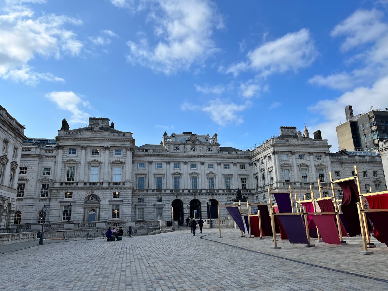 Napoleon movie filming outside of Somerset House