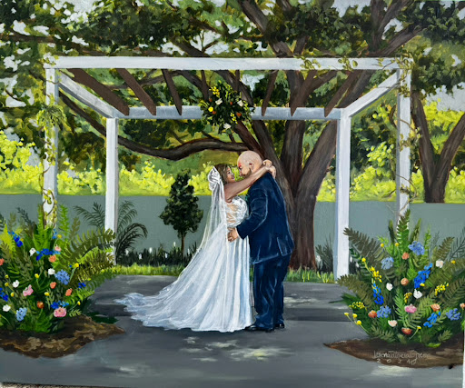 Live Wedding Painting by Lorena Greer Art - Thumbnail