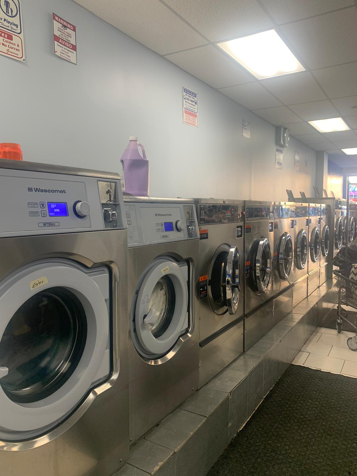 Self-service laundry at Valley Laundromat, Valley Stream, NY