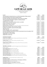 Menu Café de la Gare Page 3
