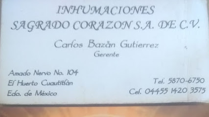 INHUMACIONES SAGRADO CORAZON
