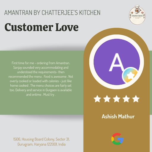 Ashish Mathur, a satisfied student, raves about his experience with Amantran by Chatterjee's Kitc… post image
