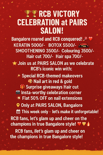 RCB VICTORY CELEBRATION AT PAIRS SALON